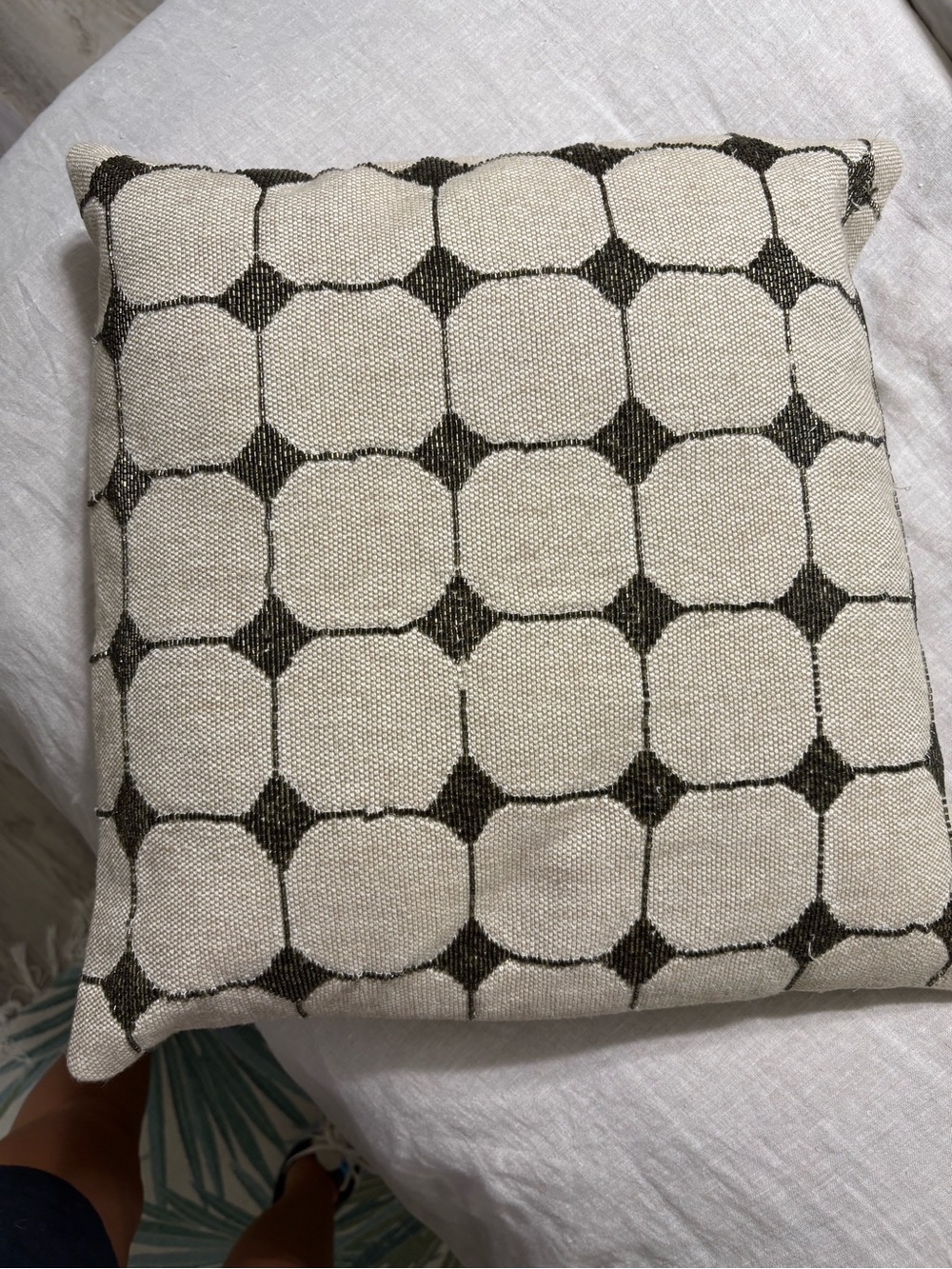 Pottery Barn beaded pillow case
